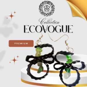 Boucles d’oreilles de pierre JADE cassée