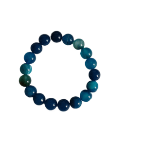 Bracelet Agate Bleue – Sérénité, Communication & Harmonie