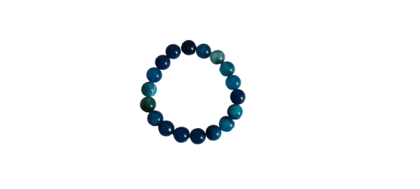 Bracelet Agate Bleue – Sérénité, Communication & Harmonie